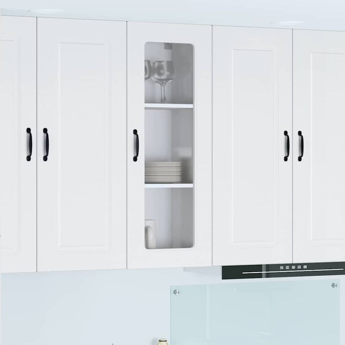 Kitchen Wall Cabinet Glossy Look White 40 X 31 X 100 Cm Nnaian