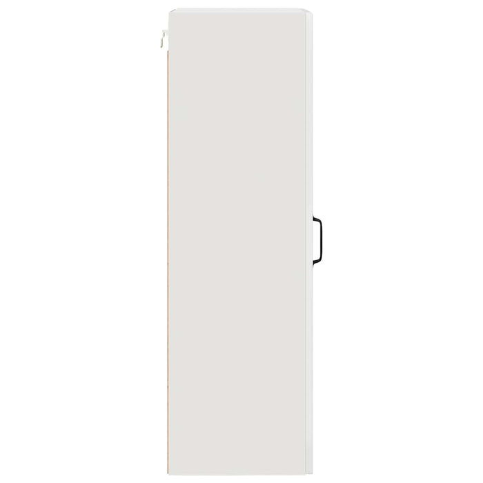 Kitchen Wall Cabinet Glossy Look White 40 X 31 X 100 Cm Nnaian