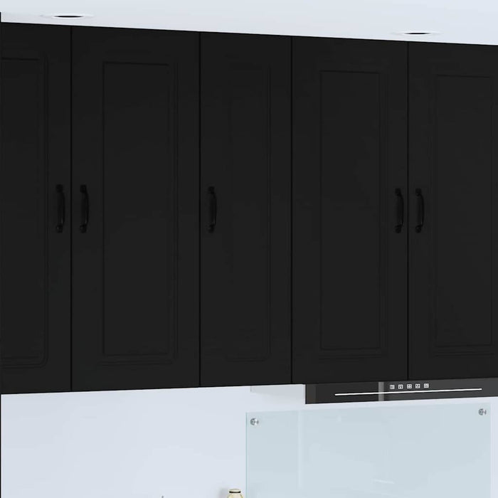 Kitchen Wall Cabinet Black 30 X 31 X 100 Cm Engineered Wood Nnaipp