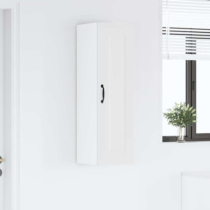 Kitchen Wall Cabinet Glossy Look White 30 X 31 X 100 Cm Nnaipn