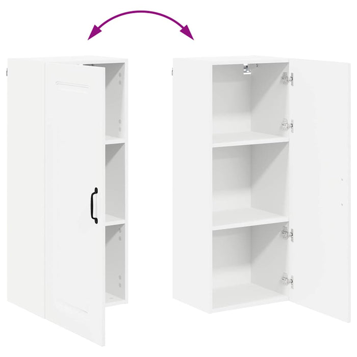 Kitchen Wall Cabinet Glossy Look White 40 X 31 X 100 Cm Nnailn