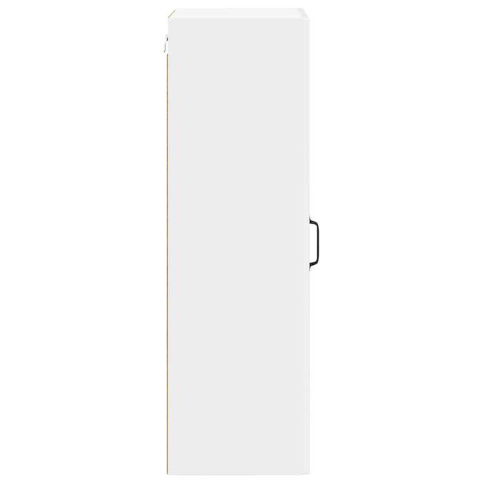 Kitchen Wall Cabinet Glossy Look White 40 X 31 X 100 Cm Nnailn