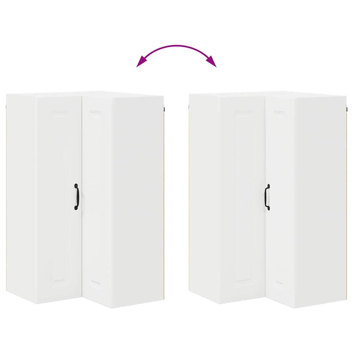 Kitchen Wall Cabinet White 57 X 57 X 100 Cm Engineered Wood Nnanoa