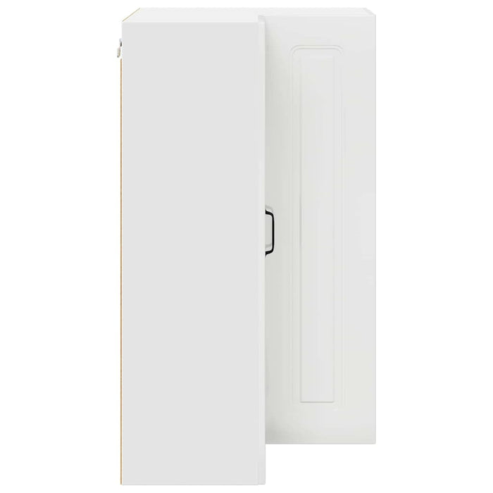 Kitchen Wall Cabinet Glossy Look White 57 X 57 X 100 Cm Nnanon