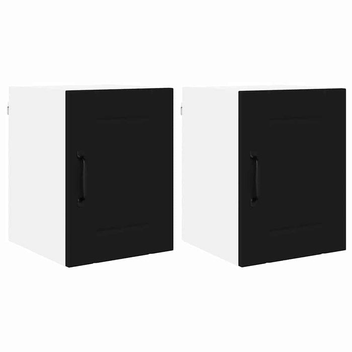 Kitchen Wall Cabinet With Shelf 2 Pcs Black 30 X 31 X 40 Cm Nnanpi