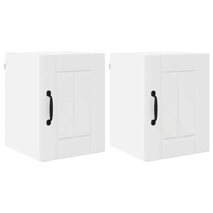 Kitchen Wall Cabinet 2 Pcs Glossy Look White 30 X 31 X 40 Cm Nnanlt