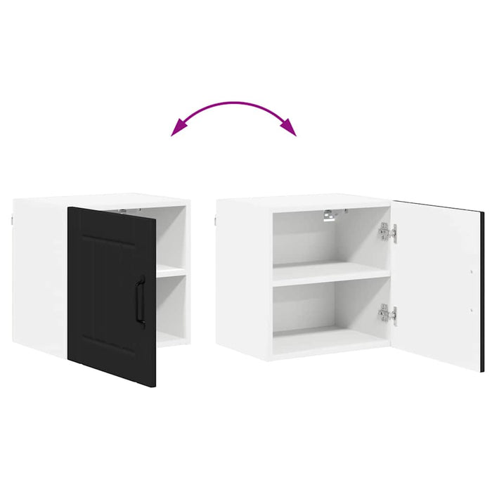 Kitchen Wall Cabinet Black 40 X 31 X 40 Cm Engineered Wood Nnanil