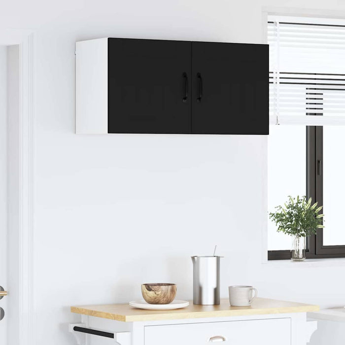Kitchen Wall Cabinet With Shelf 2 Pcs Black 40 X 31 X 40 Cm Nnanii