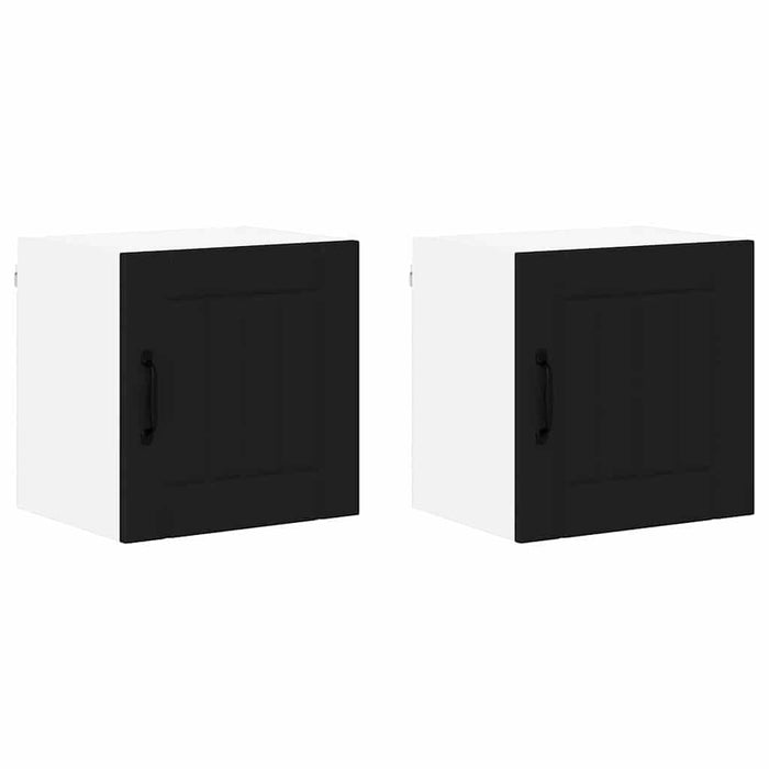 Kitchen Wall Cabinet With Shelf 2 Pcs Black 40 X 31 X 40 Cm Nnanii