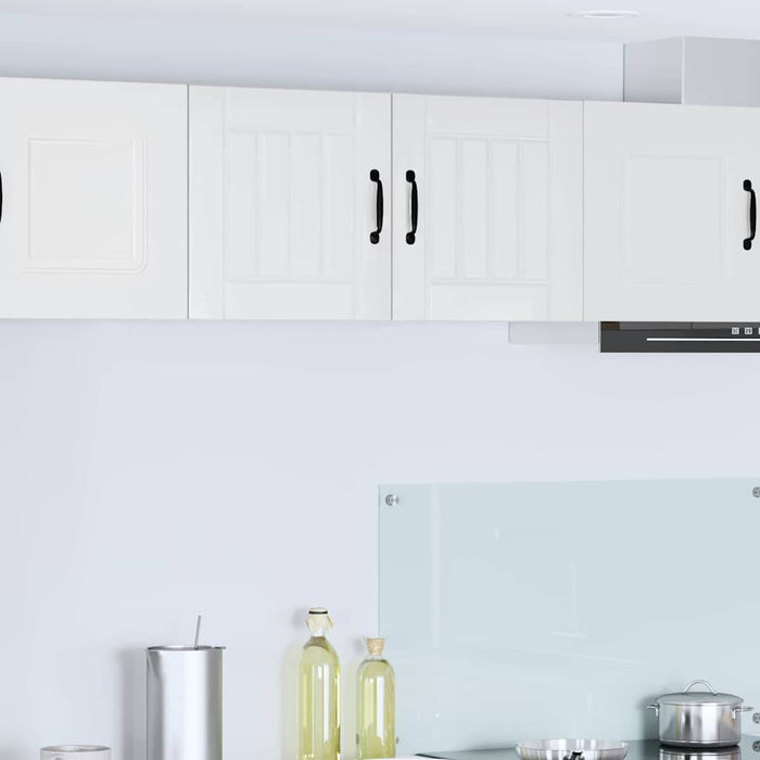Kitchen Wall Cabinet 2 Pcs Glossy Look White 40 X 31 X 40 Cm Nnannt