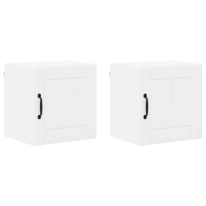 Kitchen Wall Cabinet 2 Pcs Glossy Look White 40 X 31 X 40 Cm Nnannt