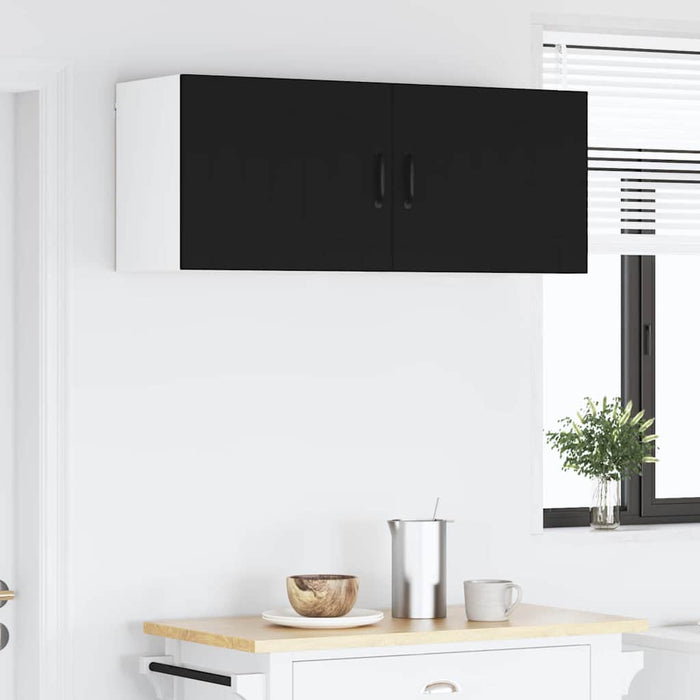 Kitchen Wall Cabinet With Shelf 2 Pcs Black 50 X 31 X 40 Cm Nnanki