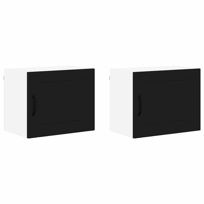 Kitchen Wall Cabinet With Shelf 2 Pcs Black 50 X 31 X 40 Cm Nnanki