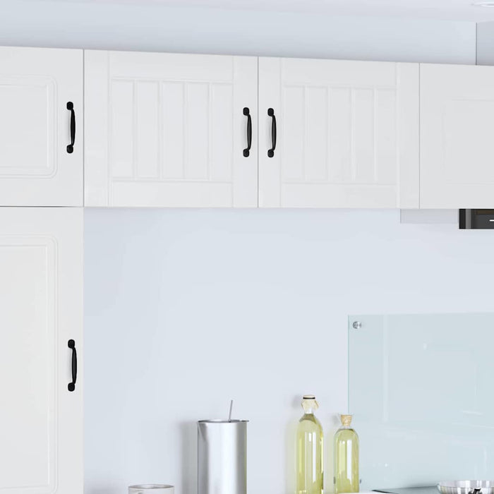 Kitchen Wall Cabinet 2 Pcs Glossy Look White 50 X 31 X 40 Cm Nnakbt
