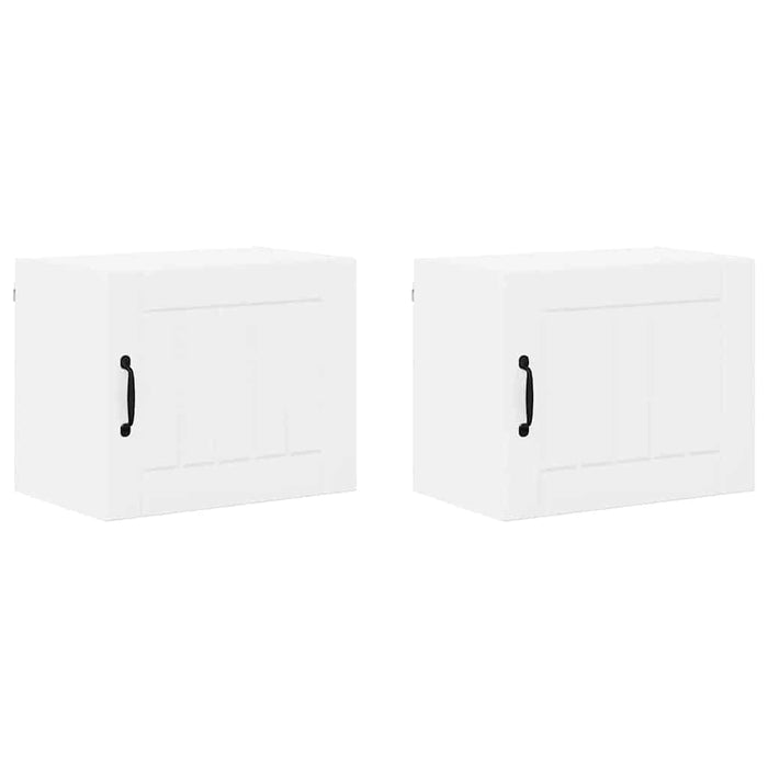 Kitchen Wall Cabinet 2 Pcs Glossy Look White 50 X 31 X 40 Cm Nnakbt