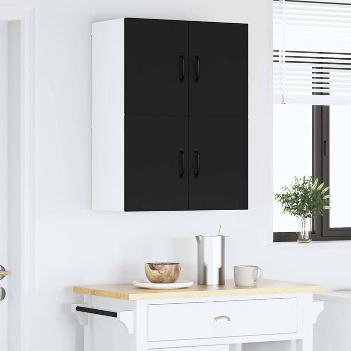 Kitchen Wall Cabinet Black 60 X 31 X 40 Cm Engineered Wood Nnakol