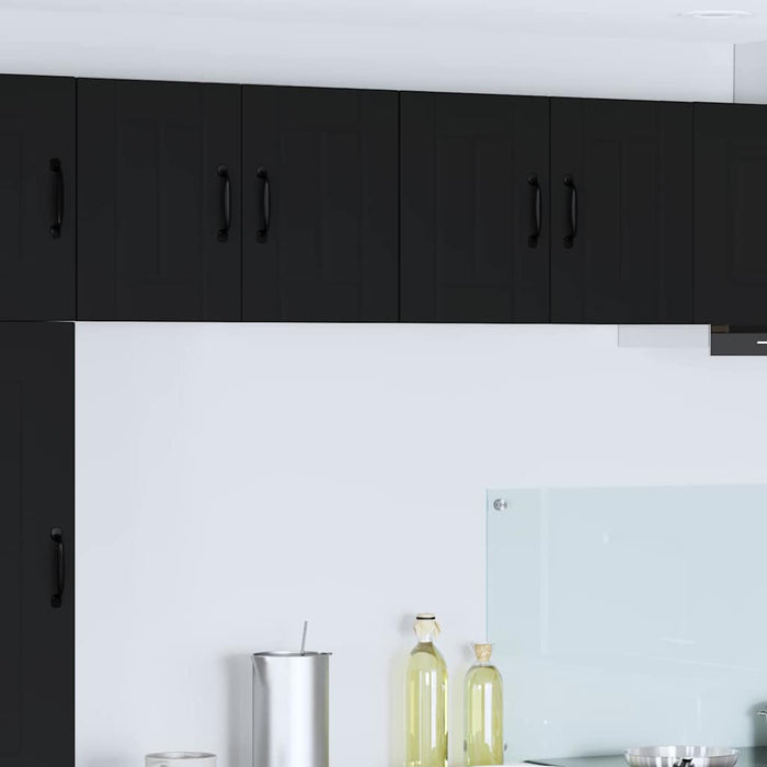 Kitchen Cabinet 2 Pcs Black 60 X 31 X 40 Cm Engineered Wood Nnakoi