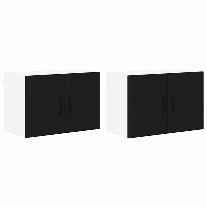 Kitchen Cabinet 2 Pcs Black 60 X 31 X 40 Cm Engineered Wood Nnakoi
