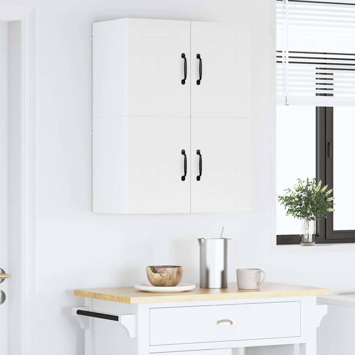 Kitchen Wall Cabinets 2 Pcs Glossy Look White 60 X 31 X 40 Cm Nnakxt