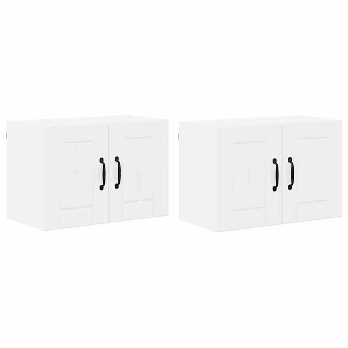 Kitchen Wall Cabinets 2 Pcs Glossy Look White 60 X 31 X 40 Cm Nnakxt