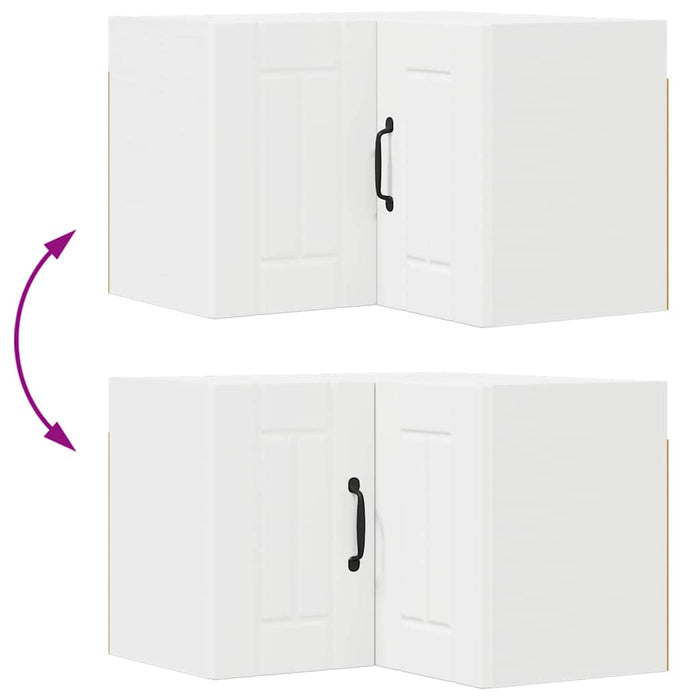 Kitchen Wall Cabinet White 57 X 57 X 40 Cm Engineered Wood Nnakpp