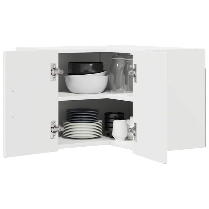 Kitchen Wall Cabinet White 57 X 57 X 40 Cm Engineered Wood Nnakpp
