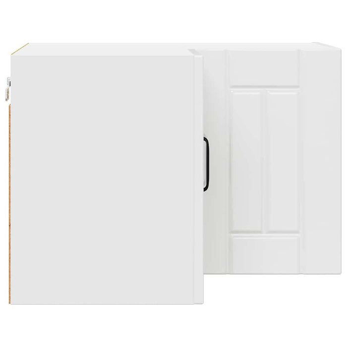 Kitchen Wall Cabinet Glossy Look White 57 X 57 X 40 Cm Nnakpk