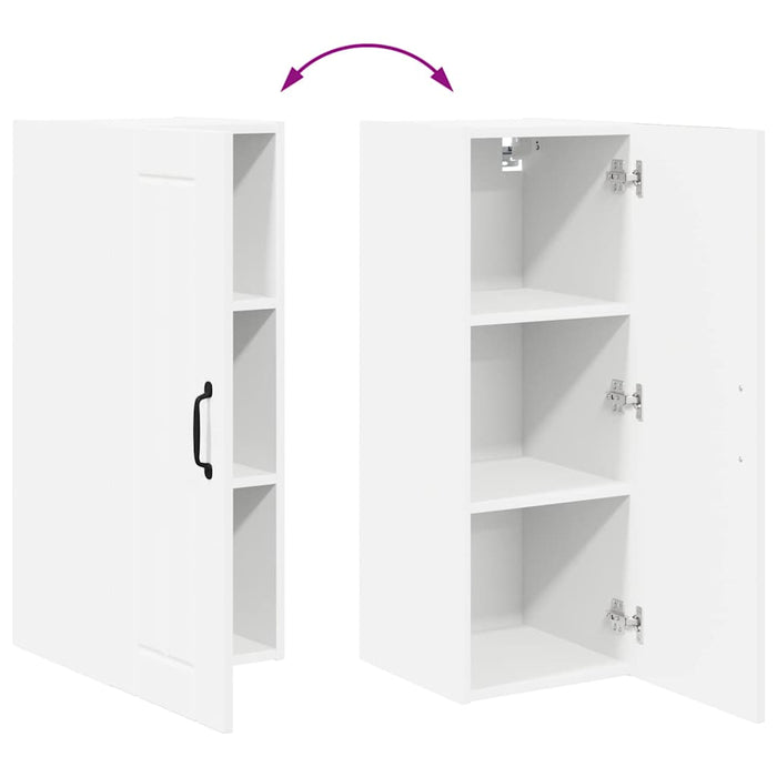 Kitchen Wall Cabinet White 30 X 31 X 80 Cm Engineered Wood Nnpbbp