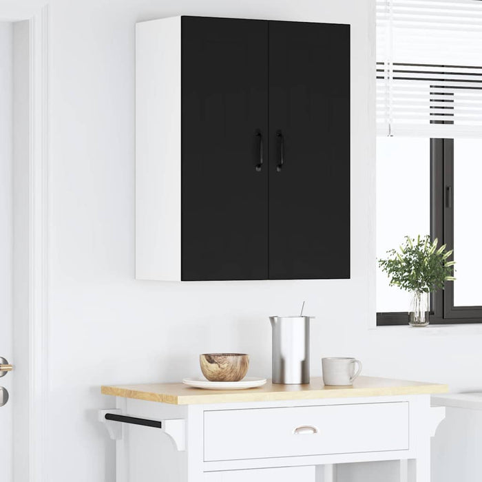 Kitchen Wall Cabinet With Shelf 2 Pcs Black 30 X 31 X 80 Cm Nnpbbn