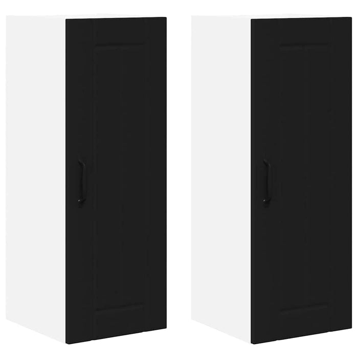 Kitchen Wall Cabinet With Shelf 2 Pcs Black 30 X 31 X 80 Cm Nnpbbn