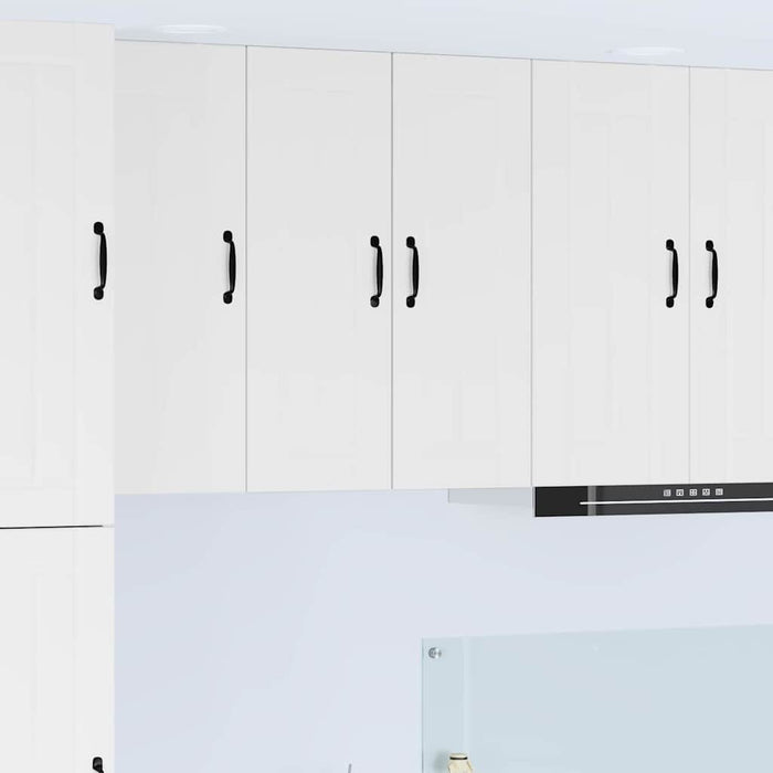Kitchen Wall Cabinet 2 Pcs Glossy Look White 30 X 31 X 80 Cm Nnpboa