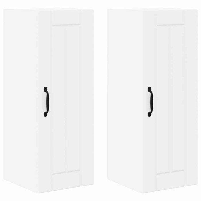 Kitchen Wall Cabinet 2 Pcs Glossy Look White 30 X 31 X 80 Cm Nnpboa