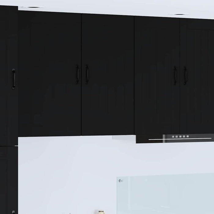 Kitchen Wall Cabinet Black 40 X 31 X 80 Cm Engineered Wood Nnpbxl