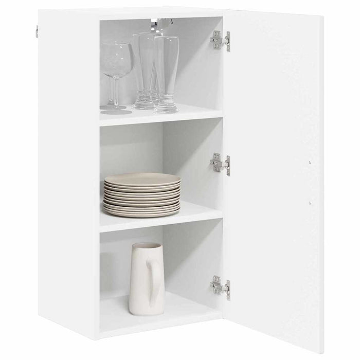 Kitchen Wall Cabinet Glossy Look White 40 X 31 X 80 Cm Nnpbxk