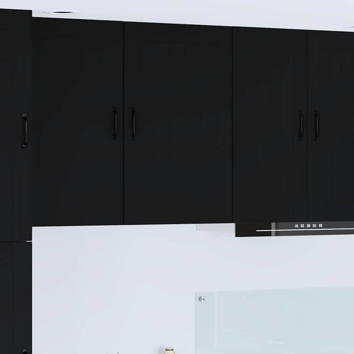 Kitchen Wall Cabinet Black 50 X 31 X 80 Cm Engineered Wood Nnpbtl