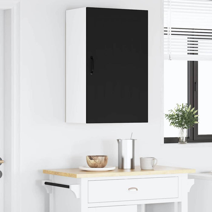 Kitchen Wall Cabinet Black 50 X 31 X 80 Cm Engineered Wood Nnpbtl