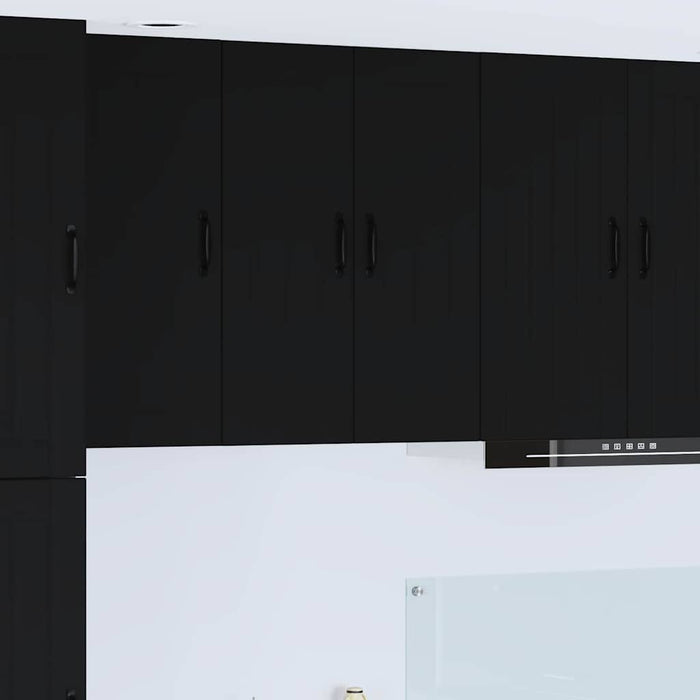 Kitchen Wall Cabinet Black 60 X 31 X 80 Cm Engineered Wood Nnpbal