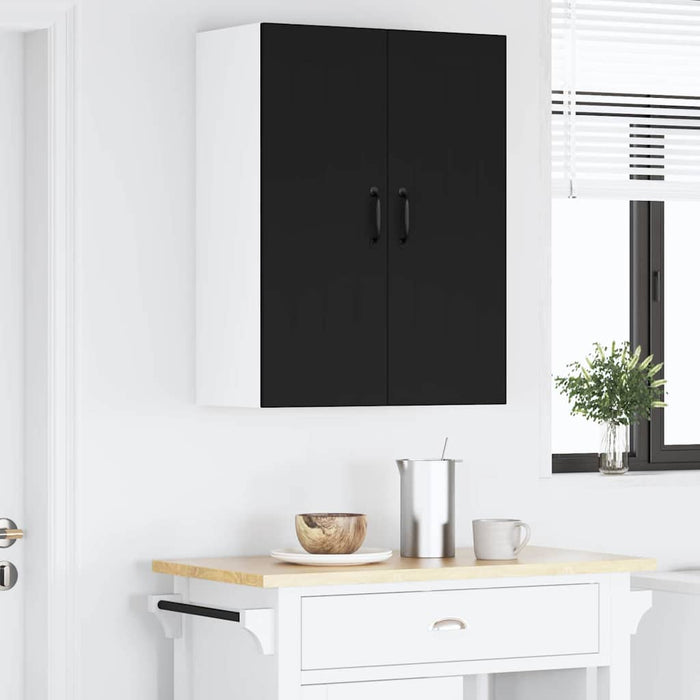 Kitchen Wall Cabinet Black 60 X 31 X 80 Cm Engineered Wood Nnpbal