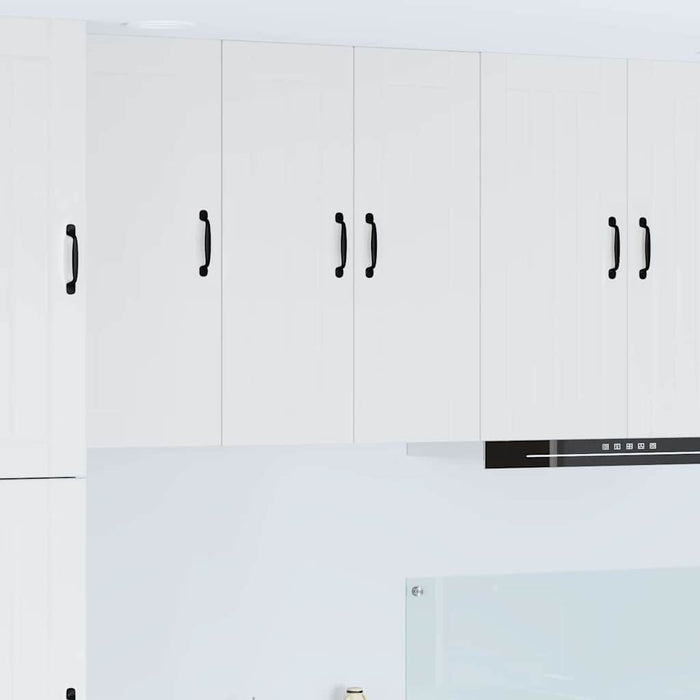 Kitchen Wall Cabinet Glossy Look White 60 X 31 X 80 Cm Nnpbak