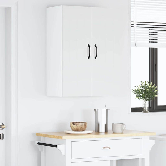 Kitchen Wall Cabinet Glossy Look White 60 X 31 X 80 Cm Nnpbak