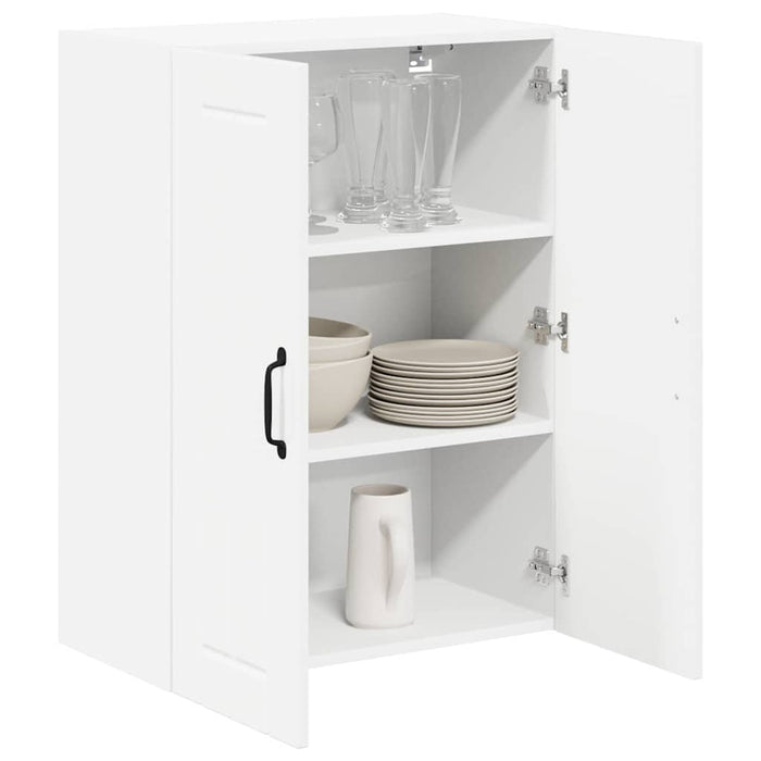 Kitchen Wall Cabinet Glossy Look White 60 X 31 X 80 Cm Nnpbak