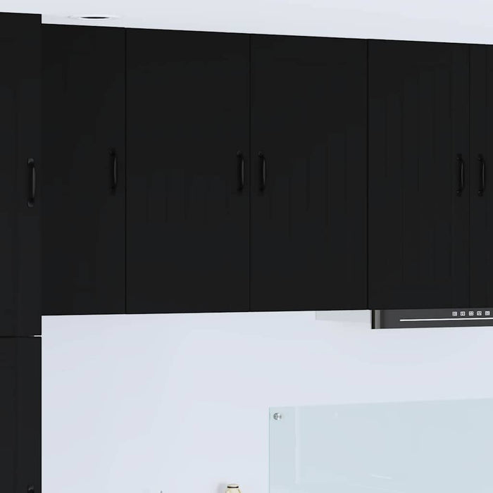 Kitchen Wall Cabinet Black 80 X 31 X 80 Cm Engineered Wood Nnpbpl