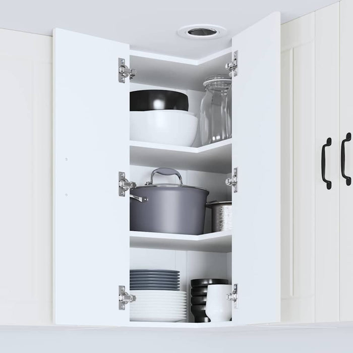 Kitchen Wall Cabinet White 57 X 57 X 80 Cm Engineered Wood Nnpbip