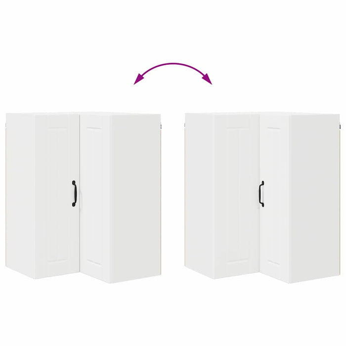 Kitchen Wall Cabinet White 57 X 57 X 80 Cm Engineered Wood Nnpbip