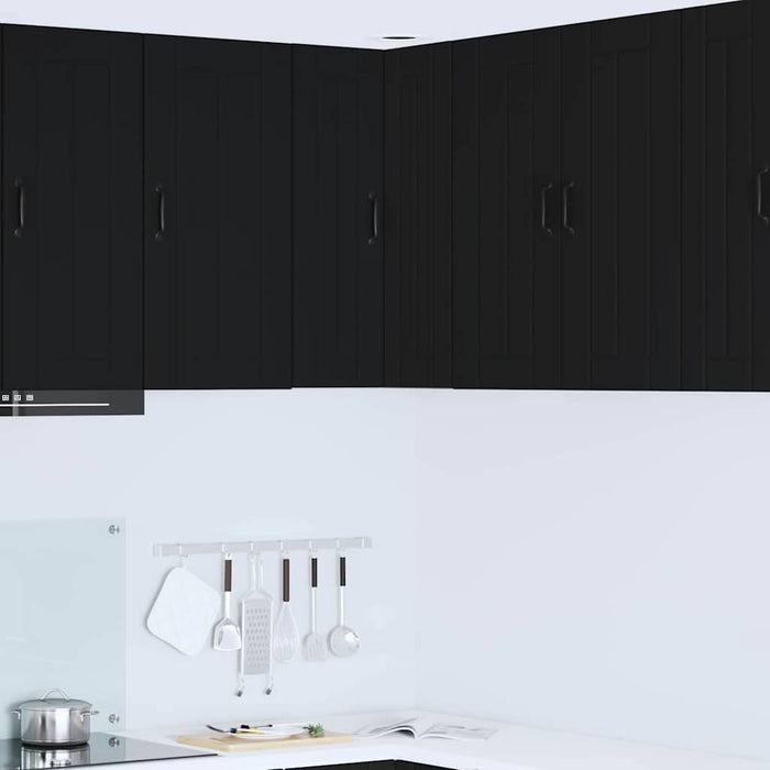 Kitchen Wall Cabinet Black 57 X 57 X 80 Cm Engineered Wood Nnpbil