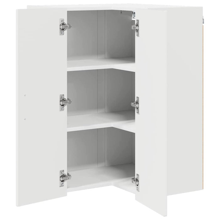 Kitchen Wall Cabinet Glossy Look White 57 X 57 X 80 Cm Nnpbik