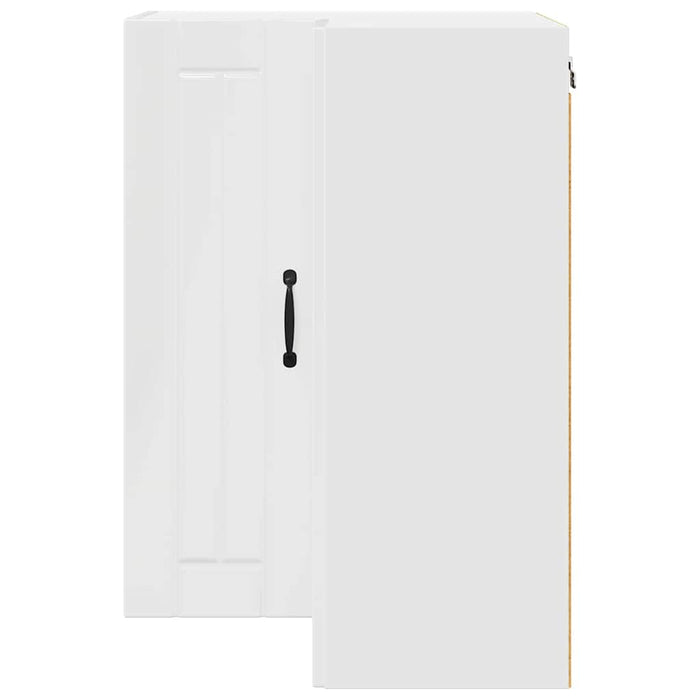 Kitchen Wall Cabinet Glossy Look White 57 X 57 X 80 Cm Nnpbik