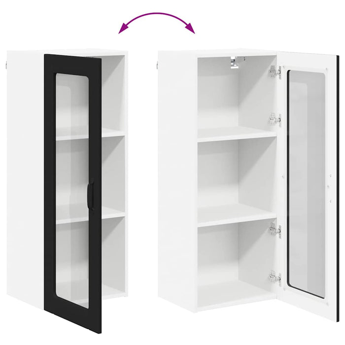 Kitchen Wall Cabinet Black 40 X 31 X 100 Cm Engineered Wood Nnpbkl