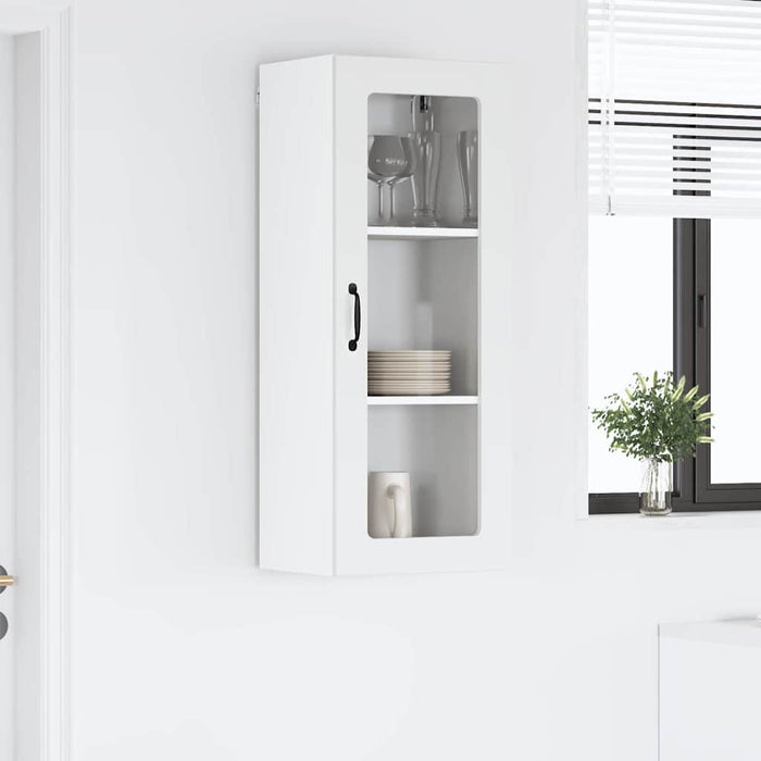 Kitchen Wall Cabinet Glossy Look White 40 X 31 X 100 Cm Nnpbkk