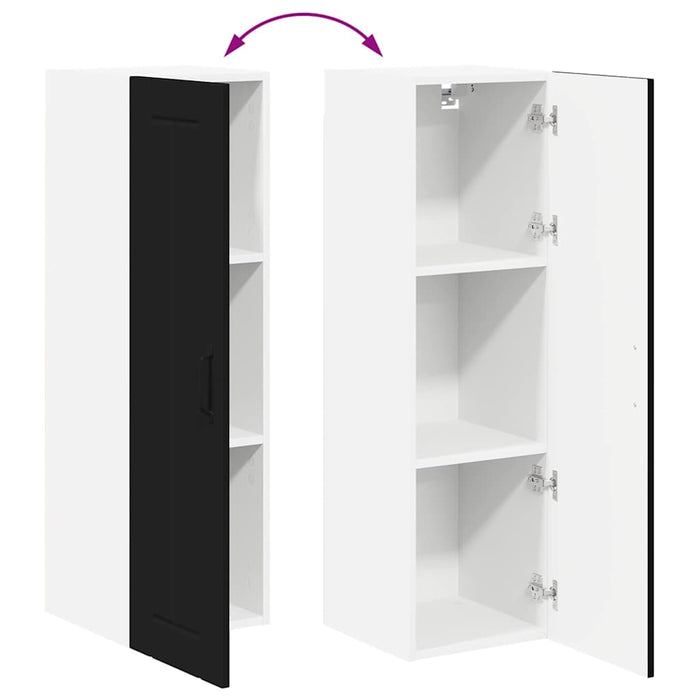 Kitchen Wall Cabinet Black 30 X 31 X 100 Cm Engineered Wood Nnpobl